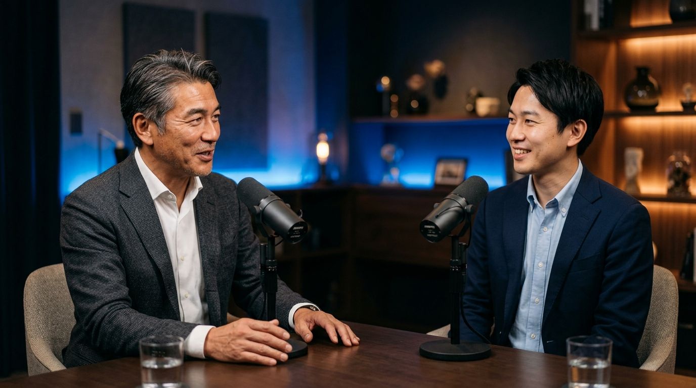 ［画像スロット］堀川タケシ氏（架空）×代表・香川 YouTube対談サムネイル