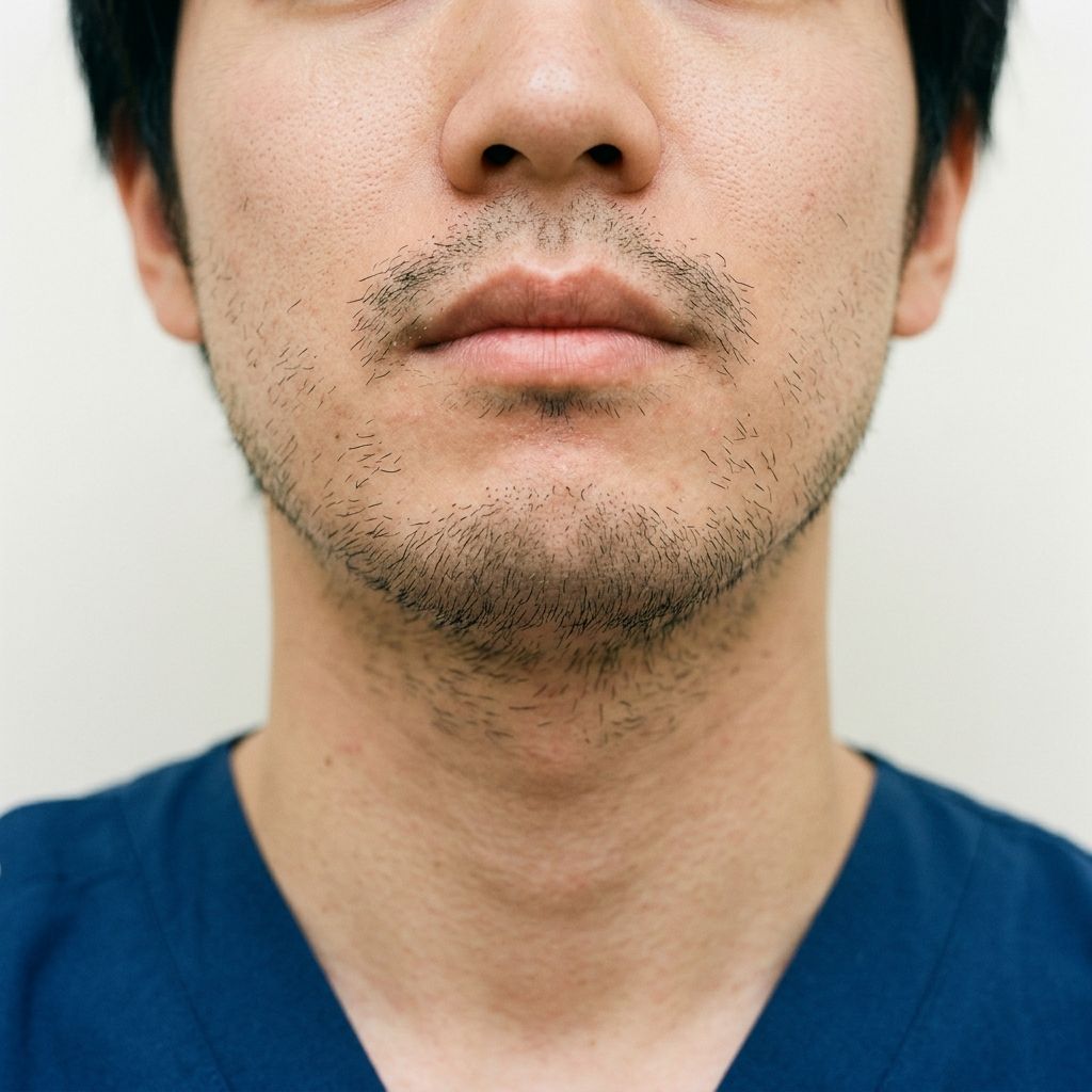 症例A 3回照射後の口元接写