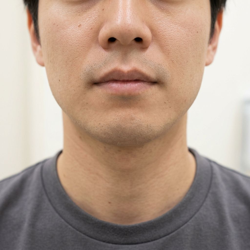 症例B 6回照射後の口元接写