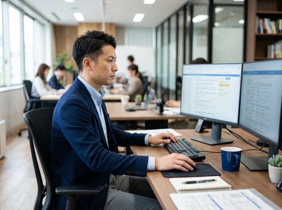 アドバイザーの執務風景の実写(差し替え予定)