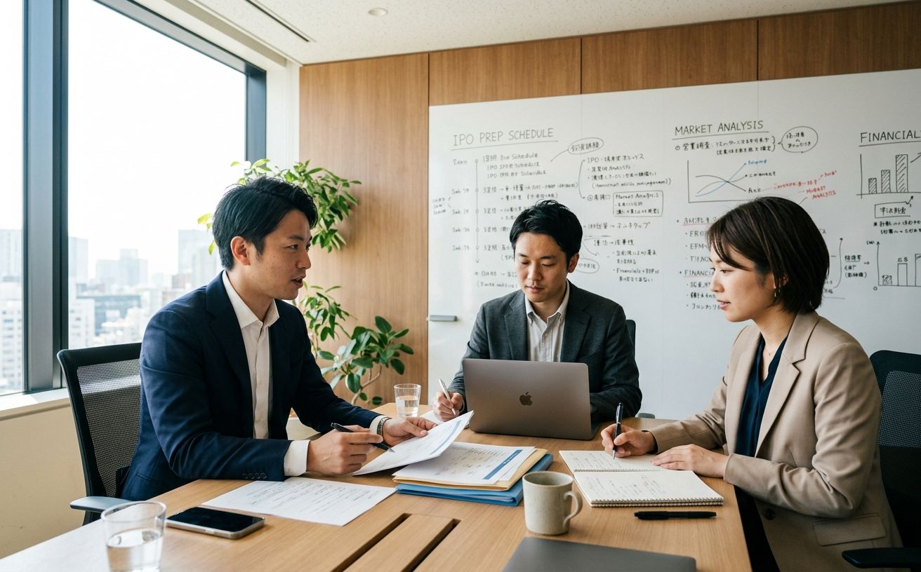 IPO準備企業の打ち合わせの実写(差し替え予定)