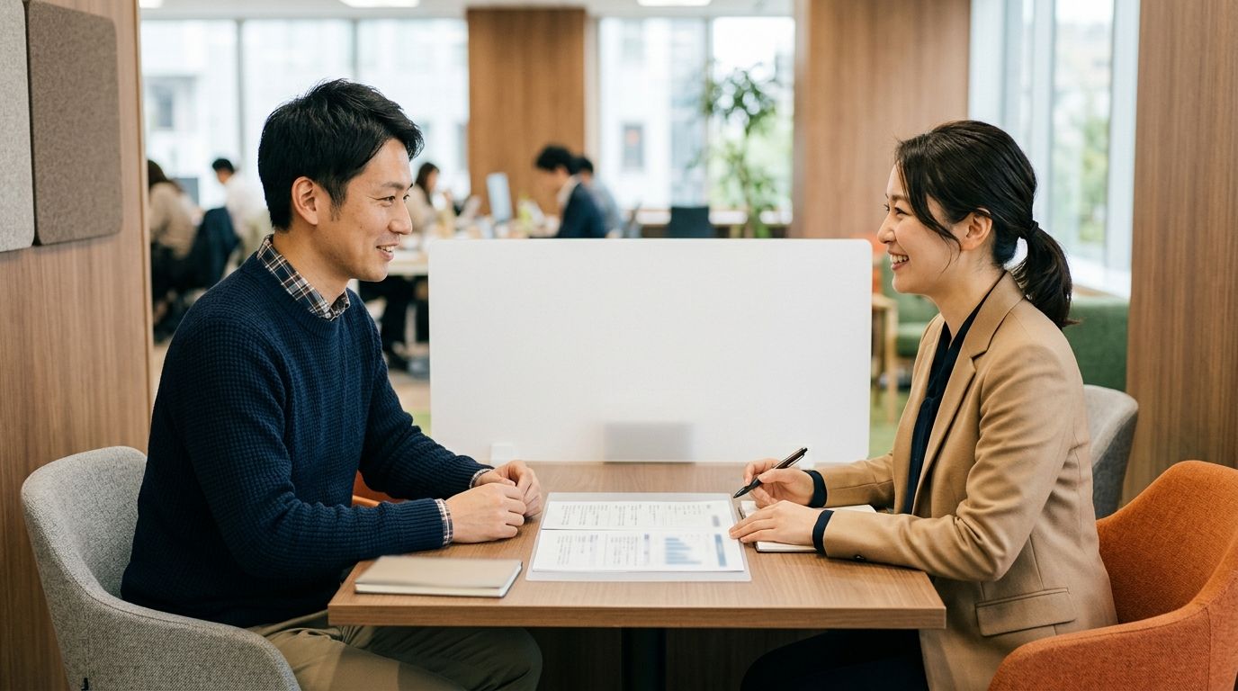 面談風景の実写(差し替え予定)