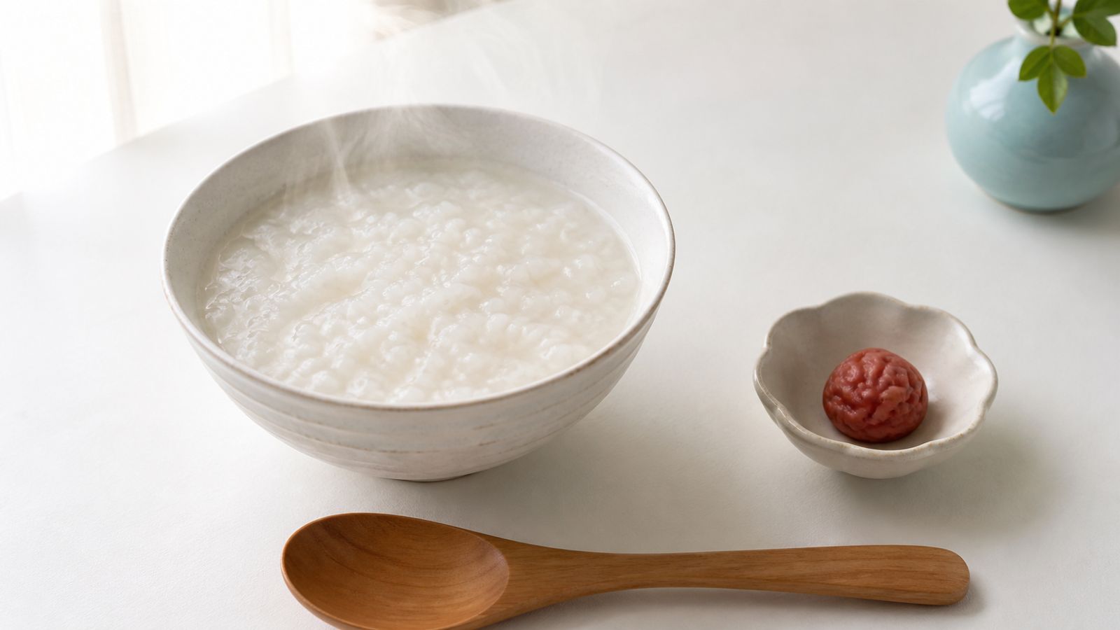 準備期と回復期のおかゆと和食器