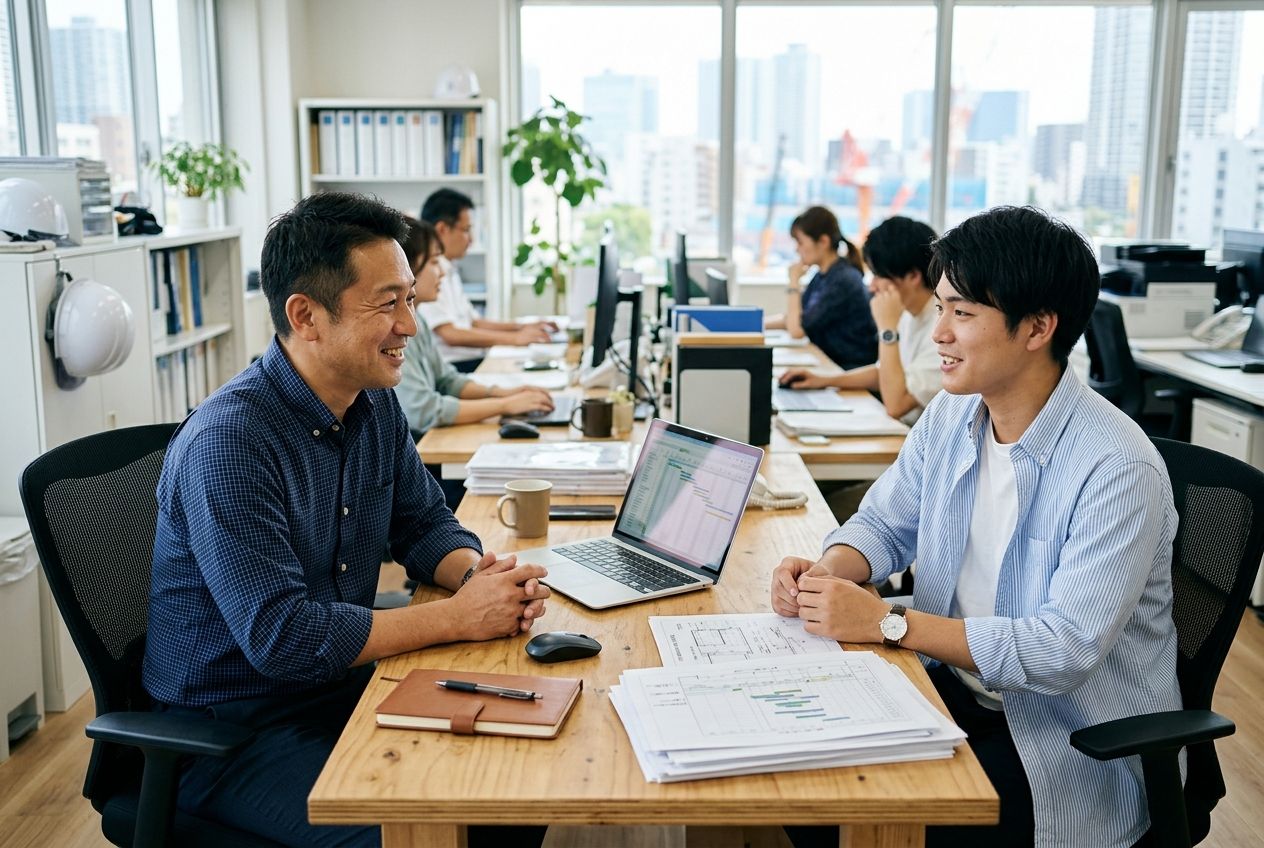 写真: 給与面談の様子(自社撮影想定)
