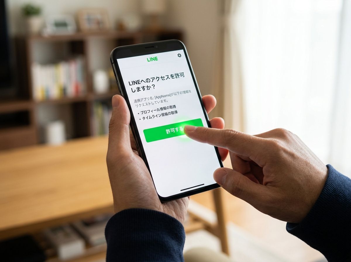 IMG: 手順3「許可する」を押す画面
